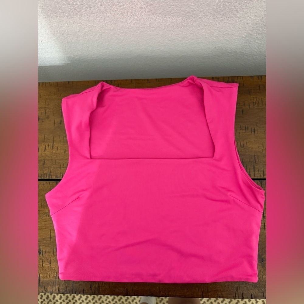 SHEIN Vivid Pink Sleeveless Top
